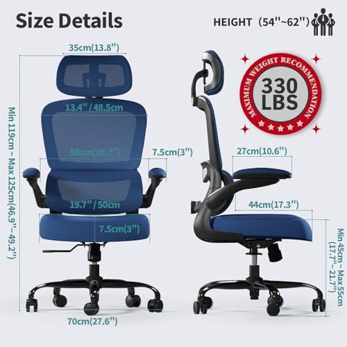 TRALT Office Chair Ergonomic Desk Chair - Gaming Chair with Lumbar Support