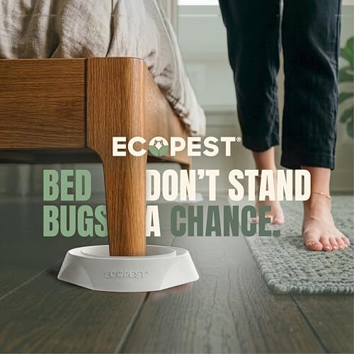 Bed Bug Interceptors – 8 Pack | Bed Bug Blocker (Pro) Interceptor Traps (White) | Insect Trap, Monitor, and Detector for Bed Legs