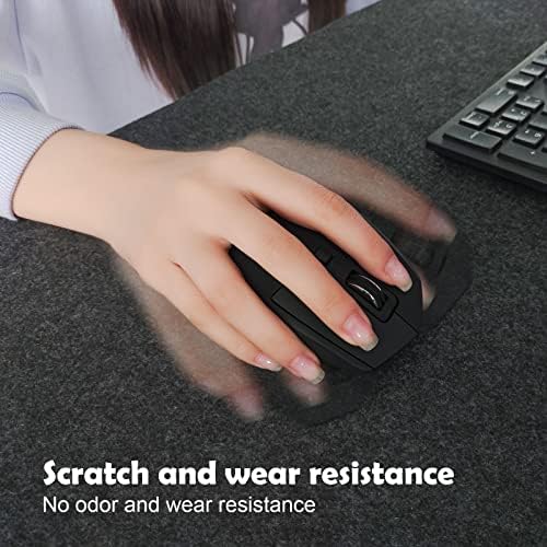 DAWNTREES Large Felt Desk Mat,39.4''x19.69'' Full Keyboard and Mouse Pad