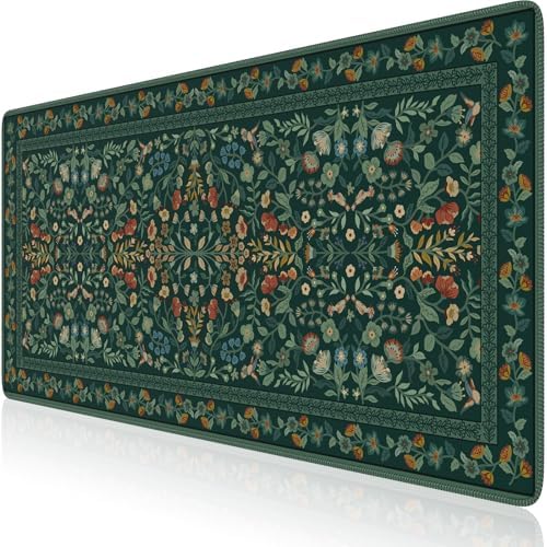 iCasso Desk Mat,Mouse Pad for Office Decor,35.4x15.7in,Deep Green