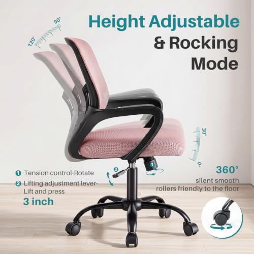 OLIXIS Ergonomic Office Desk Chair, Mid-Back Executive Computer Chair