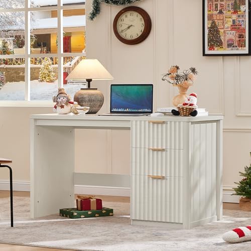 LEYAOYAO Office Desk 48" with 3 Drawers Storage File Cabinet