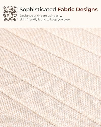 NEO Chair Criss Cross Chair No Wheels, Armless Cross Legged Office Desk Chair, Vanity Makeup Fabric Computer Comfy Adjustable Swivel Ergonomic Living Bedroom for Home Office (Fabric Beige)