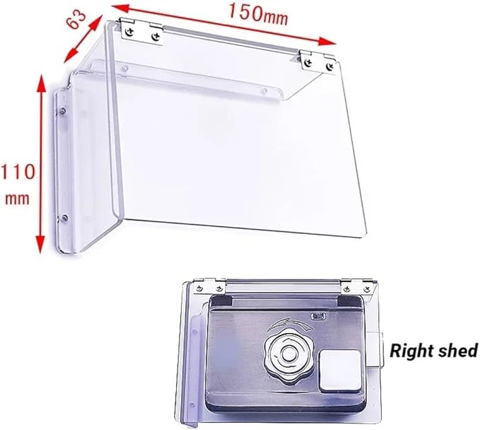 Electric Lock Rain Cover, Outdoor Outlet Cover, Outdoor Electronic Mechanical Lock Protective Cover Rain Shell Shelter Protection Waterproof Cover For Electronic Lock Mechanisms (Left)