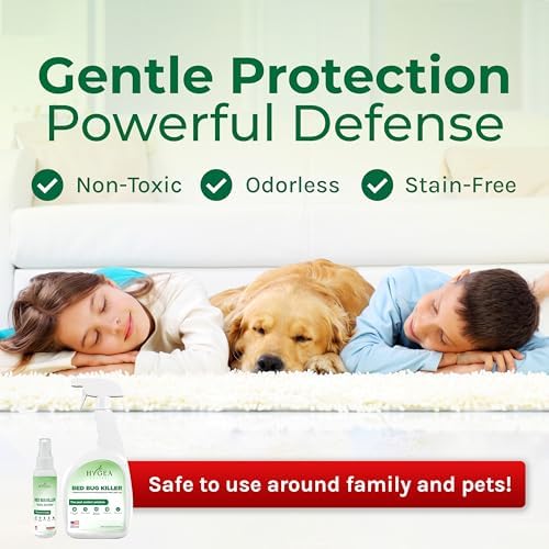 Hygea Natural Bed Bug Killer Spray & Travel Spray kit Duo: 24oz + 3oz