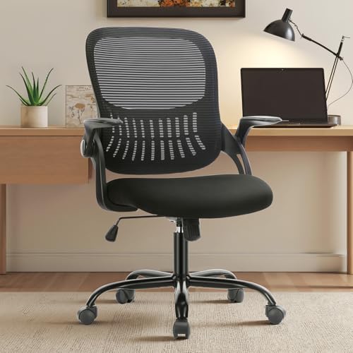 Sweetcrispy Executive Home Office Chair, Mesh Office Chair, Black