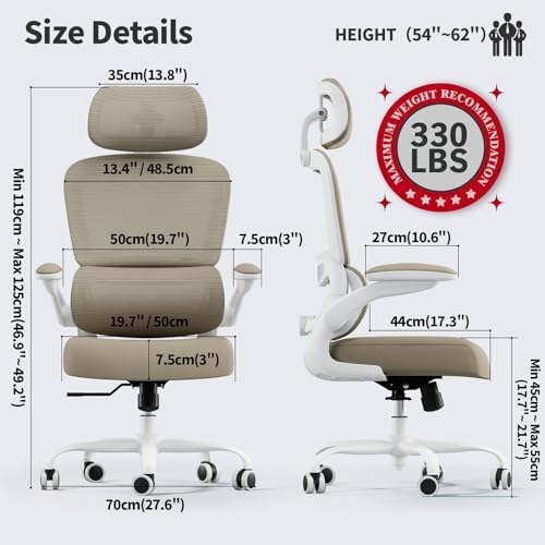 TRALT Office Chair Ergonomic Desk Chair - Gaming Chair with Lumbar Support