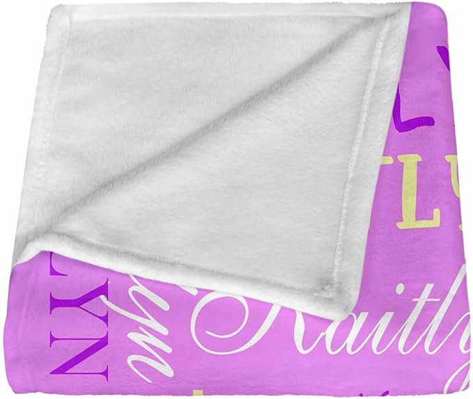 Personalized Blanket for Teen Boys Custom Blanket with Name for Kids Pink Green Gradient Pattern Customized Christmas Birthday Gifts for Kids Teen Adult