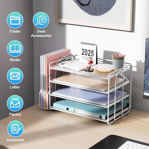 gianotter 4-Tier Paper Organizer With Magazine Holder
