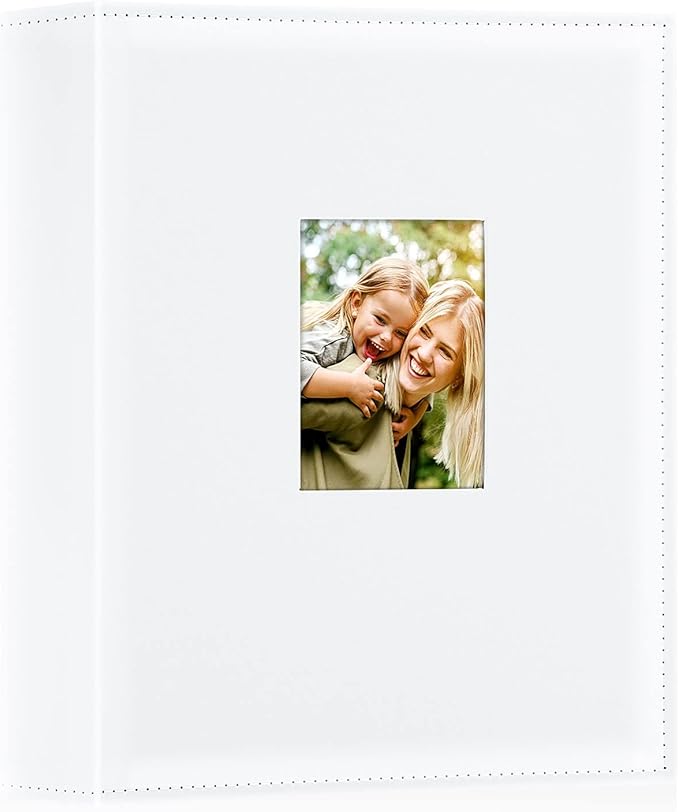 Ywlake Photo Album 4x6 400 Pockets, Leather Photo Albums Holds 400 Vertical Pictures Only White