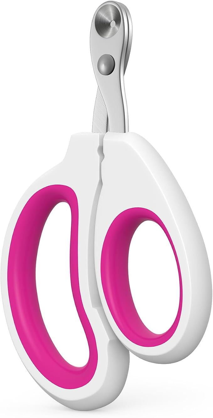 Aogeili Cat Nail Clippers - Stainless Steel, Non-Slip, Safe for Small Pets | Practical Pet Nail Clipper For Small Animals. Ergonomic Non-Slip Handle For Safe, Easy Trimming At Home For Kittens & Puppies