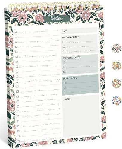 Taja To Do List Notepad, Undated Daily Planner for Work and Goal Setting