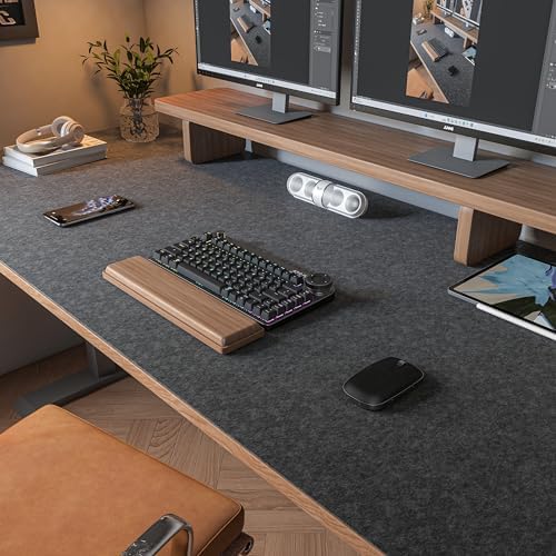 DAWNTREES Large Felt Desk Mat, 47.2"x 23.6", Desk Pad for Office and Home