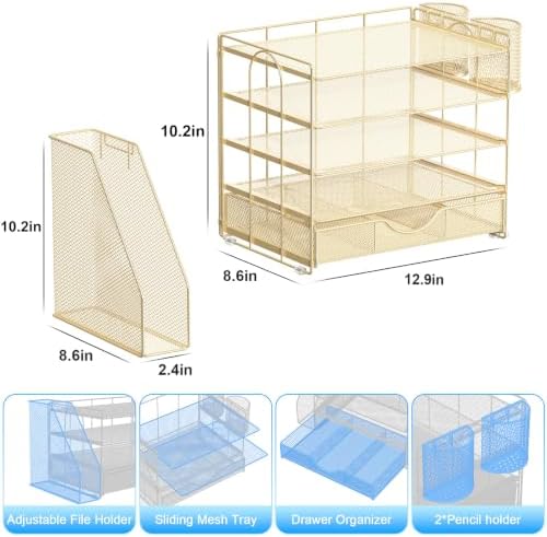 gianotter 5-Tier Desk Organizer with Drawers and File Holders