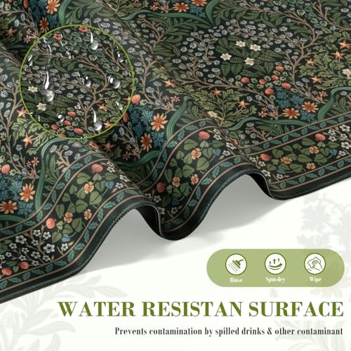 iCasso Retro Mouse Pad, Desk Pad Mat, Full Desk Large Mousepad, Green