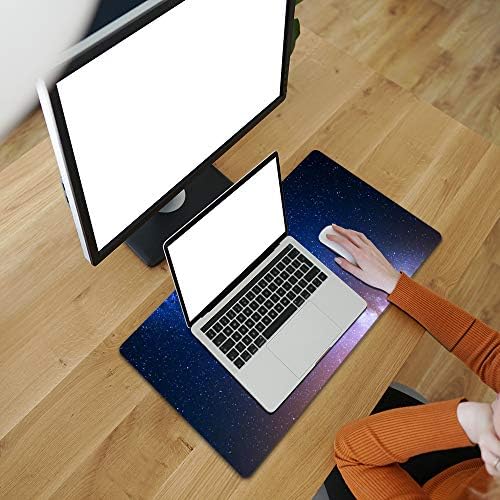 QiyI PU Leather Large Mouse Pad, Office Decor, 31.5" x 15.7", Starry Sky