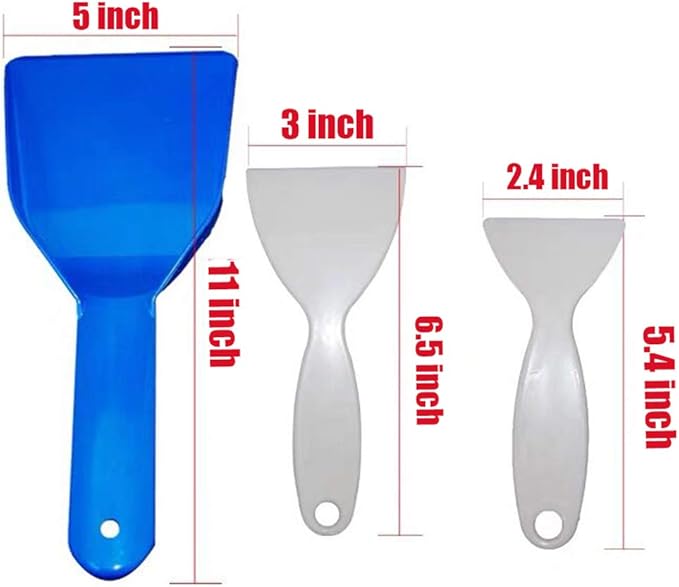 Set of 3 Plastic Refrigerator Ice Shovel Ice Scraper Snow Remover Cleaning Freezer Frost Shovel Ice Remover Scoop