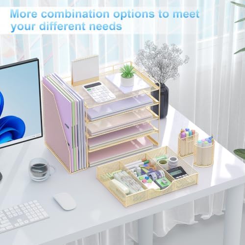 gianotter 5-Tier Desk Organizer with Drawers and File Holders