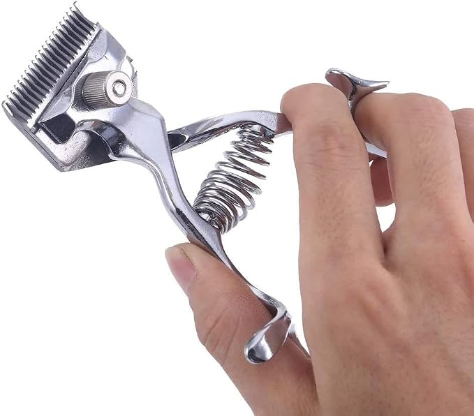 2pcs Pet Hair Clippers for Small Animals – Manual Cat Hair Clippers & Trimmers for Home Grooming Kit - Professional Grooming Scissors for Tiny Dog Cat Bunny Rabbit Bird Puppy Kitten Ferret