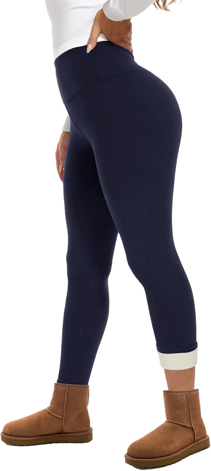 GAYHAY Fleece Lined Leggings for Women – Thick Winter Warm Thermal High Waisted Tummy Control Workout Yoga Pants
