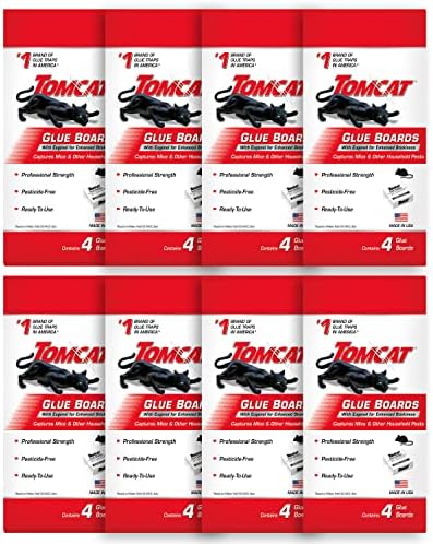 Tomcat Glue Boards with Eugenol for Enhanced Stickiness, 32 Sticky Traps