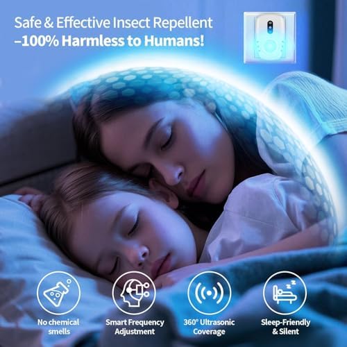 2026 Cvtayn Upgraded Ultrasonic Pest Repellent Indoor Repeller, Mouse Traps, Repellent Roach, Mouse, Bugs, Mosquito, Mice, Spider, Ant, Rodent Repellent Ultrasonic Plug in, 3 Mode Switching，5 Pack