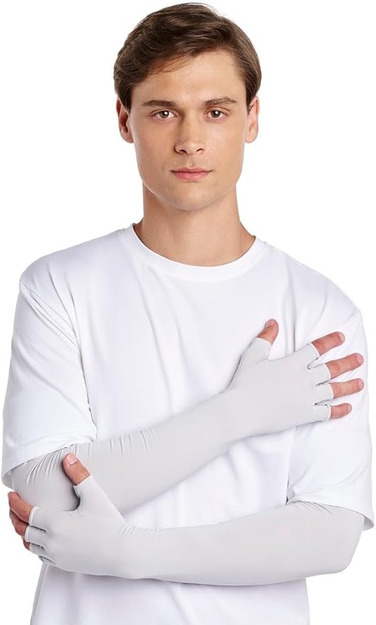 Coolibar Long Full Finger UV Sun Gloves - UPF 50+ Sun Protection - Culebra