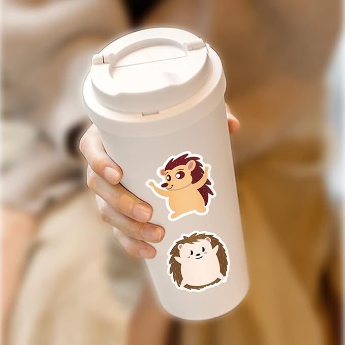 60Pcs Cute Hedgehog Stickers, Kawaii Cute Hedgehog Sticker for Kids, Vinyl Waterproof Sticker for Water Bottles Laptop Phone, Hedgehog Decal, Gifts for Kids Teens Girls