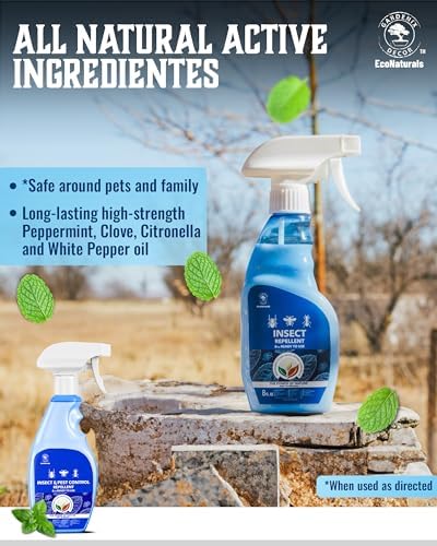 All Natural Bug Spray for Home - Non-Toxic Peppermint Oil Insect and Pest Control Kit - 8 oz Ready-to-Use Bug Spray - Indoor and Outdoor Protection- Ant Spray - Spider Repellent Indoor