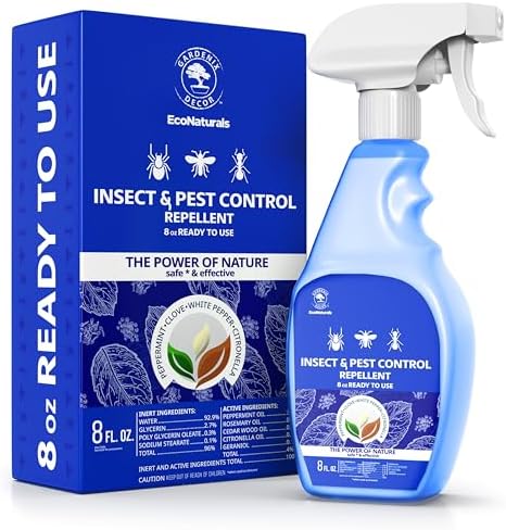 All Natural Bug Spray for Home - Non-Toxic Peppermint Oil Insect and Pest Control Kit - 8 oz Ready-to-Use Bug Spray - Indoor and Outdoor Protection- Ant Spray - Spider Repellent Indoor