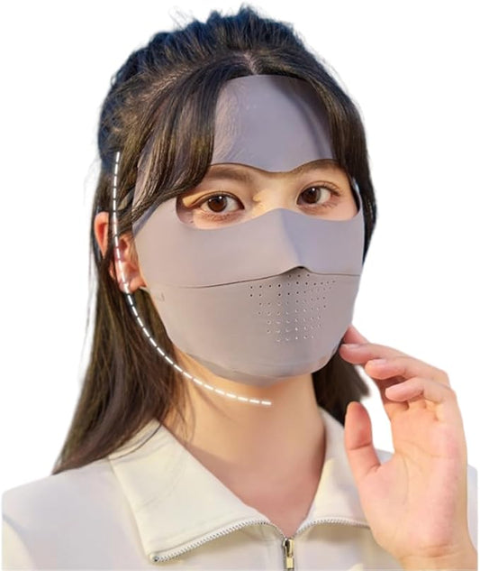 Breathable UV Face Cover UPF 50+ Women Summer Face Covering Eye Protection Sunscreen Mask Sports Face Cover