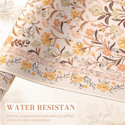 iCasso Desk Matt for Desktop, Cute Desk Pad Mat,35.4x15.7in,Yellow Floral