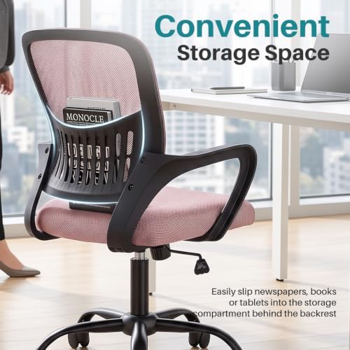OLIXIS Ergonomic Office Desk Chair, Mid-Back Executive Computer Chair