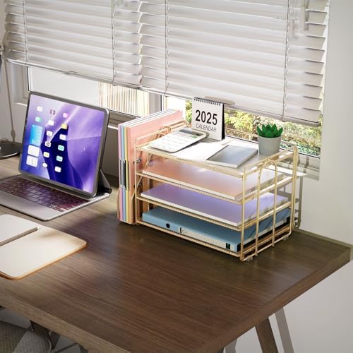 gianotter 4-Tier Paper Organizer With Magazine Holder