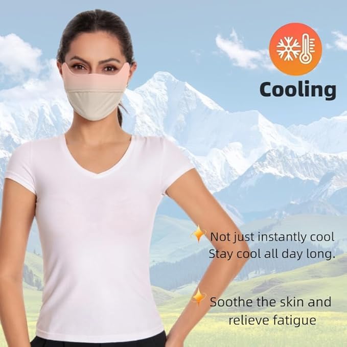 UPF 50+ UV Sun Protection Face Cover/Neck Balaclava Reusable Face Mask Dustproof Cooling Breathable