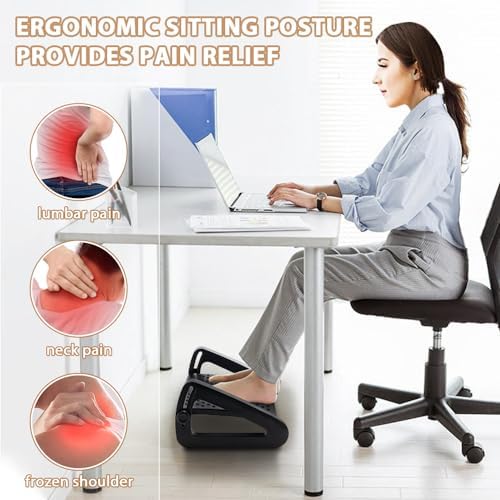 CasaZenith Foot Rest, Six Heights Adjustable Foot Rest Under Desk at Work