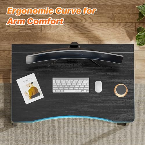Huuger Folding Desk for Small Spaces, 31.5 Inch Foldable Computer Table