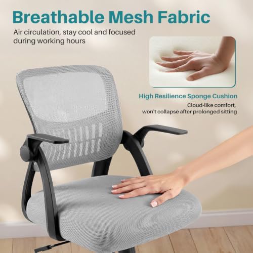 OLIXIS Ergonomic Office Desk Chair, Mid-Back Executive Computer Chair