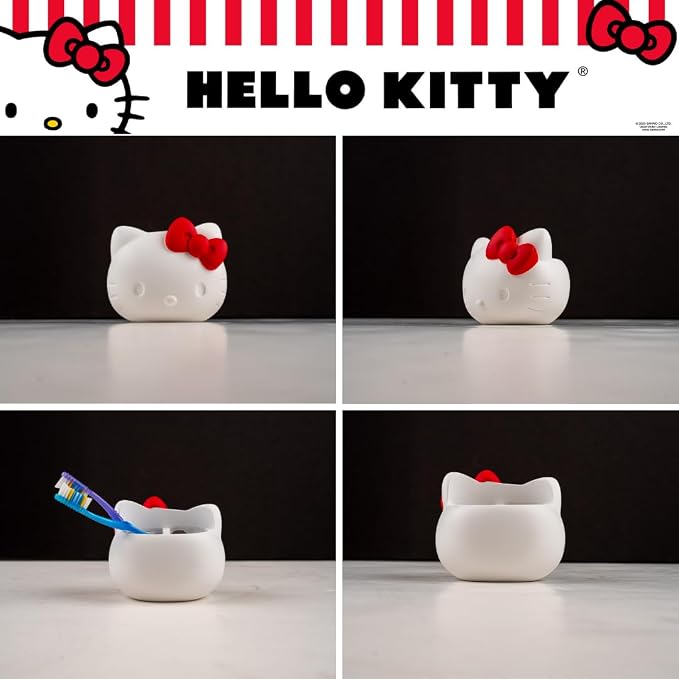 Hello Kitty Toothbrush Holder - Makeup Brushes/Pens Tumbler, (Officially Licensed Product) By Franco