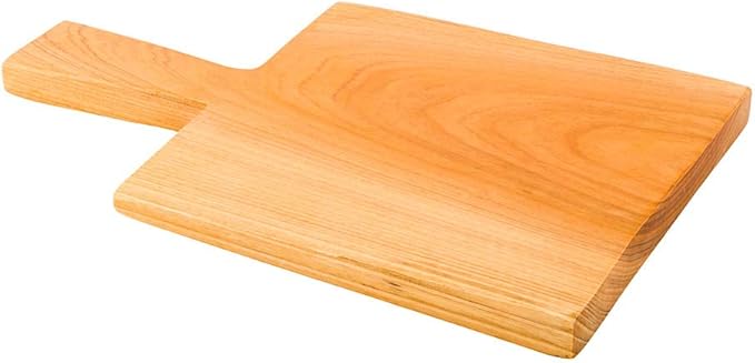 Restaurantware- 11.75 x 7.5 Inch Cutting Board With Handle, 1 Square Paddle Cutting Board - Shatterproof, Lightweight, Wood Vintage Cheese Board, For Chopping And Serving Bread, Meat Or Charcuterie