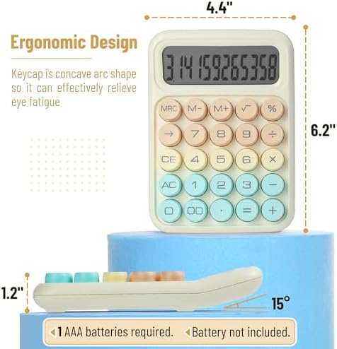 Mr. Pen- Mechanical Switch Calculator, 12 Digit Large LCD Display