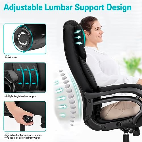 Big and Tall Office Chair, Heavy Duty Office Chair for Heavy People