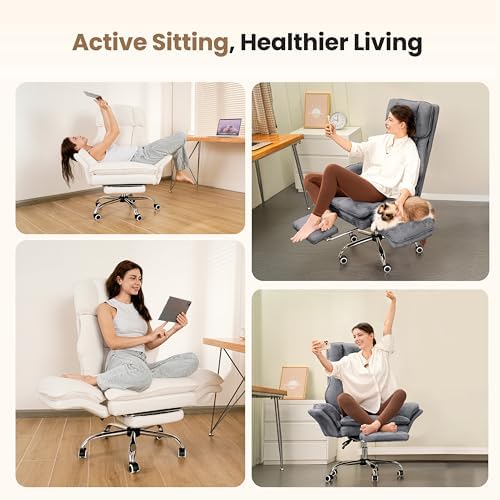 Big and Tall Office Chair, Flip Armrests for Pets & Cross Legged Sitting