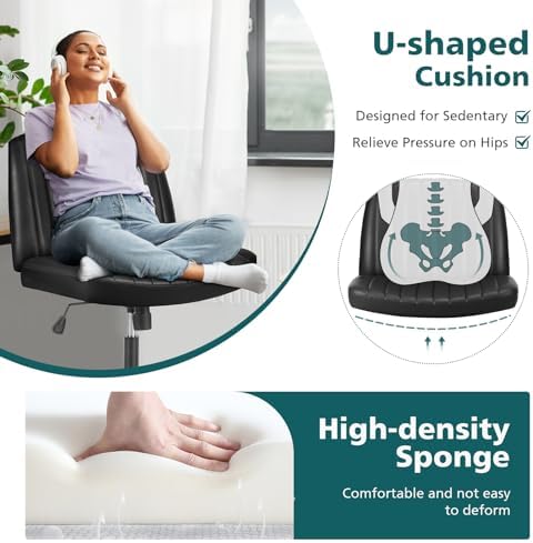 OLIXIS Criss Cross Chair, Vanity Chair, Home Office Desk