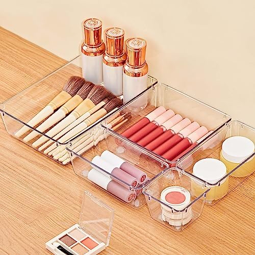 SMARTAKE 22-Piece Drawer Organizer with Non-Slip Silicone Pads, 5-Size