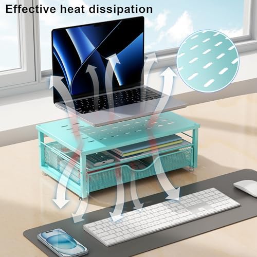 gianotter Computer Monitor Stand Riser with Drawer