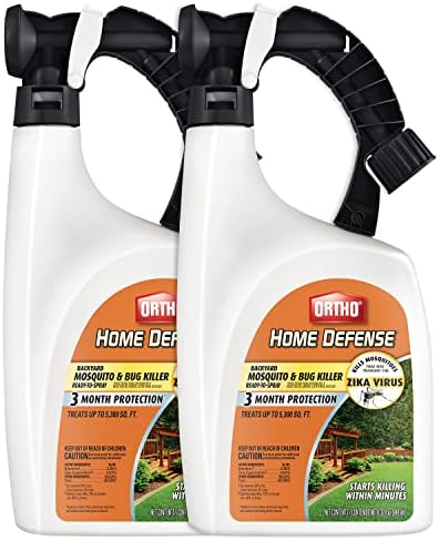 Ortho Home Defense Backyard Mosquito and Bug Killer Ready-To-Spray - Kill Mosquitoes That May Transmit the Zika Virus, 3 Month Protection, 32 oz. (2-Pack)