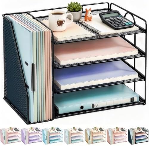 gianotter 4-Tier Paper Organizer With Magazine Holder
