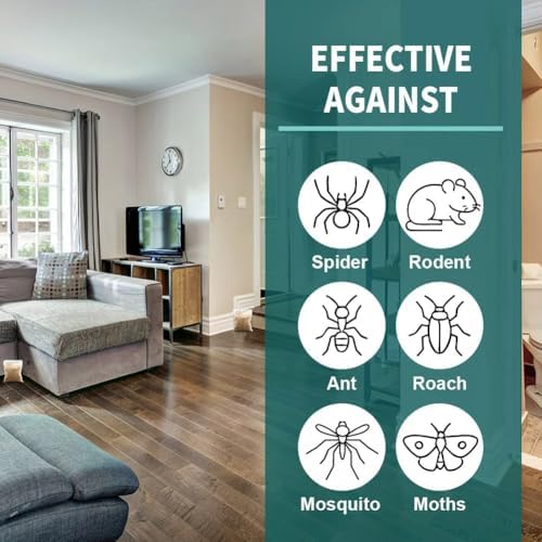 Pest Repellent, Rodent Repellent Indoor, Spider Repellent Indoor, Mouse Repellent Outdoor, Mice Repellent Indoor, Naturally Repel Rats, Mouse, Ants, Roach, Natural Ingredients-8 Packs