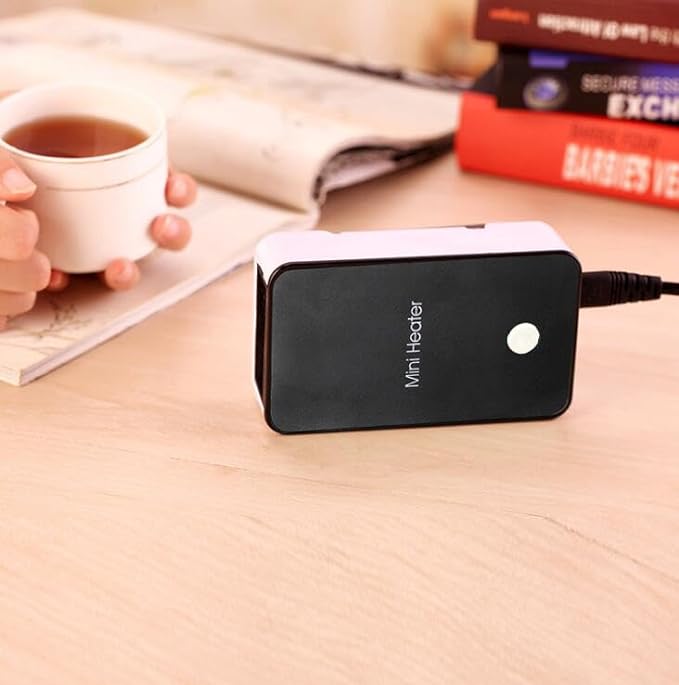 Safety Energy-saving Heater Mini Portable Room Office Desktop Electric Fan Heater Air Warmer Black